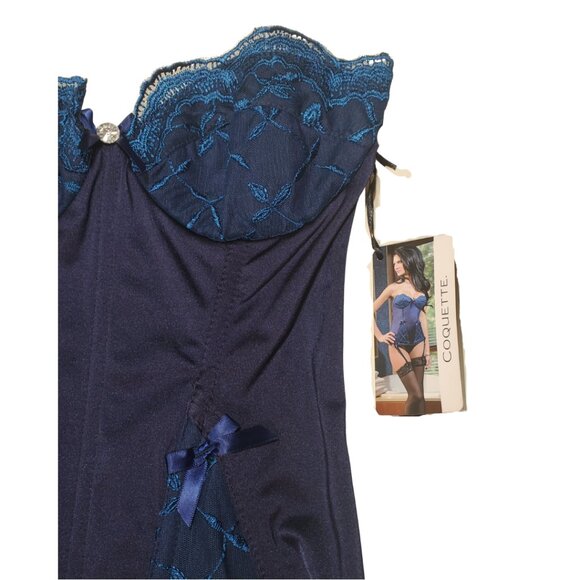 Blue Corset Bustier Top Size M, New With Tags - Picture 4 of 5